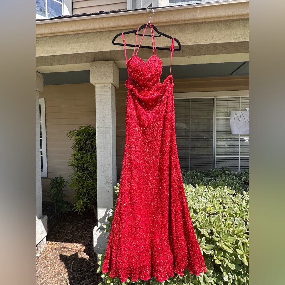 Ella Vibrant Red Sequin Dress